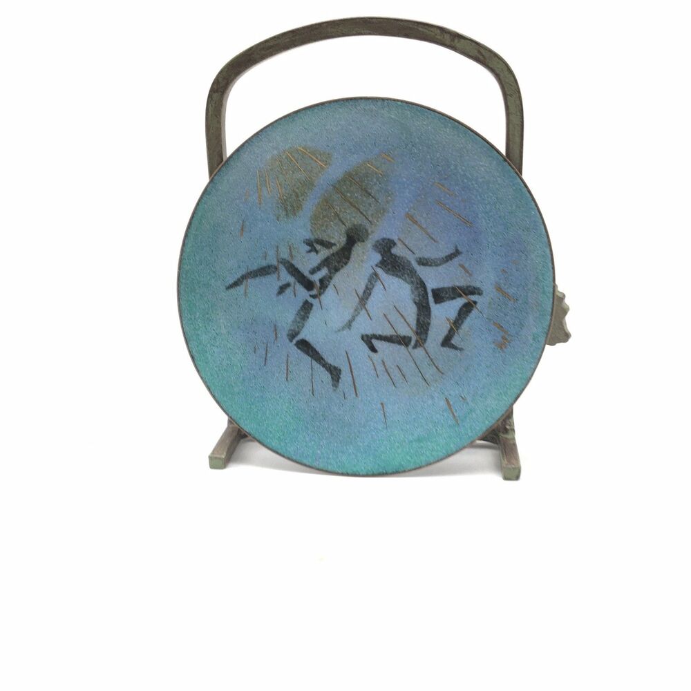 Margaret Ratcliff Enamel Copper Art Plate 4” For Carl Ratcliff Dance Theater HTF